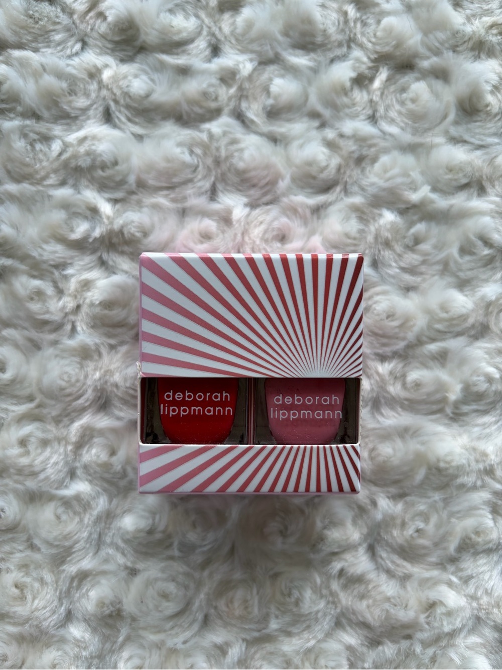 New Deborah Lippmann Duo Nail Polish - Red & Pink